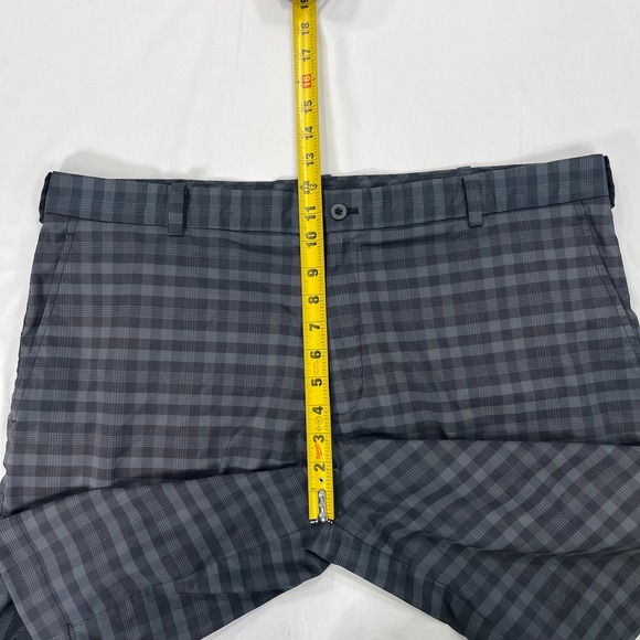 Nike Shorts Mens 40 Black 11" Plaid Golf Performance Tech Chino‎ Stretch 452712 - Picture 4 of 12